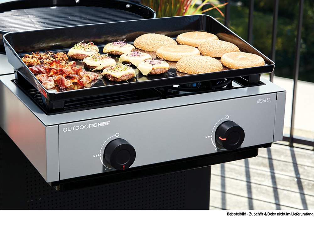 Shops OUTDOORCHEF AROSA 570 G GREY Steel INKL ABDECKHAUBE Gasgrill