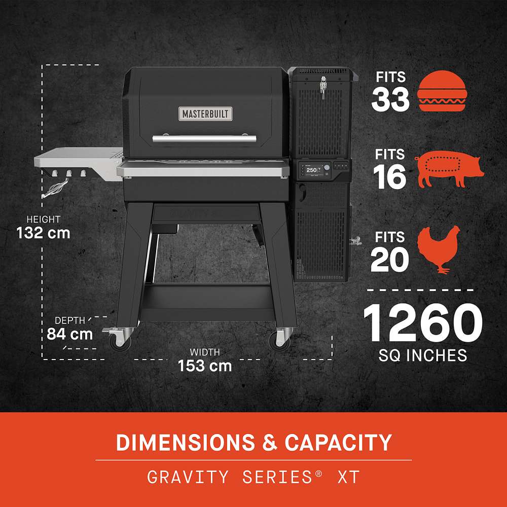 Masterbuilt Gravity XT Digitaler & Smarter Holzkohlegrill und Smoker